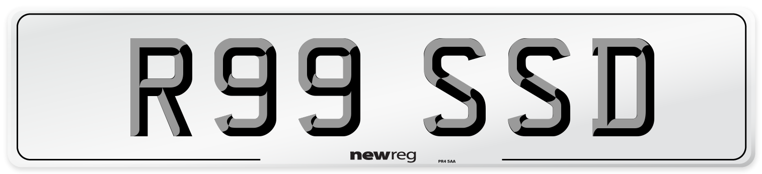 R99 SSD Number Plate from New Reg